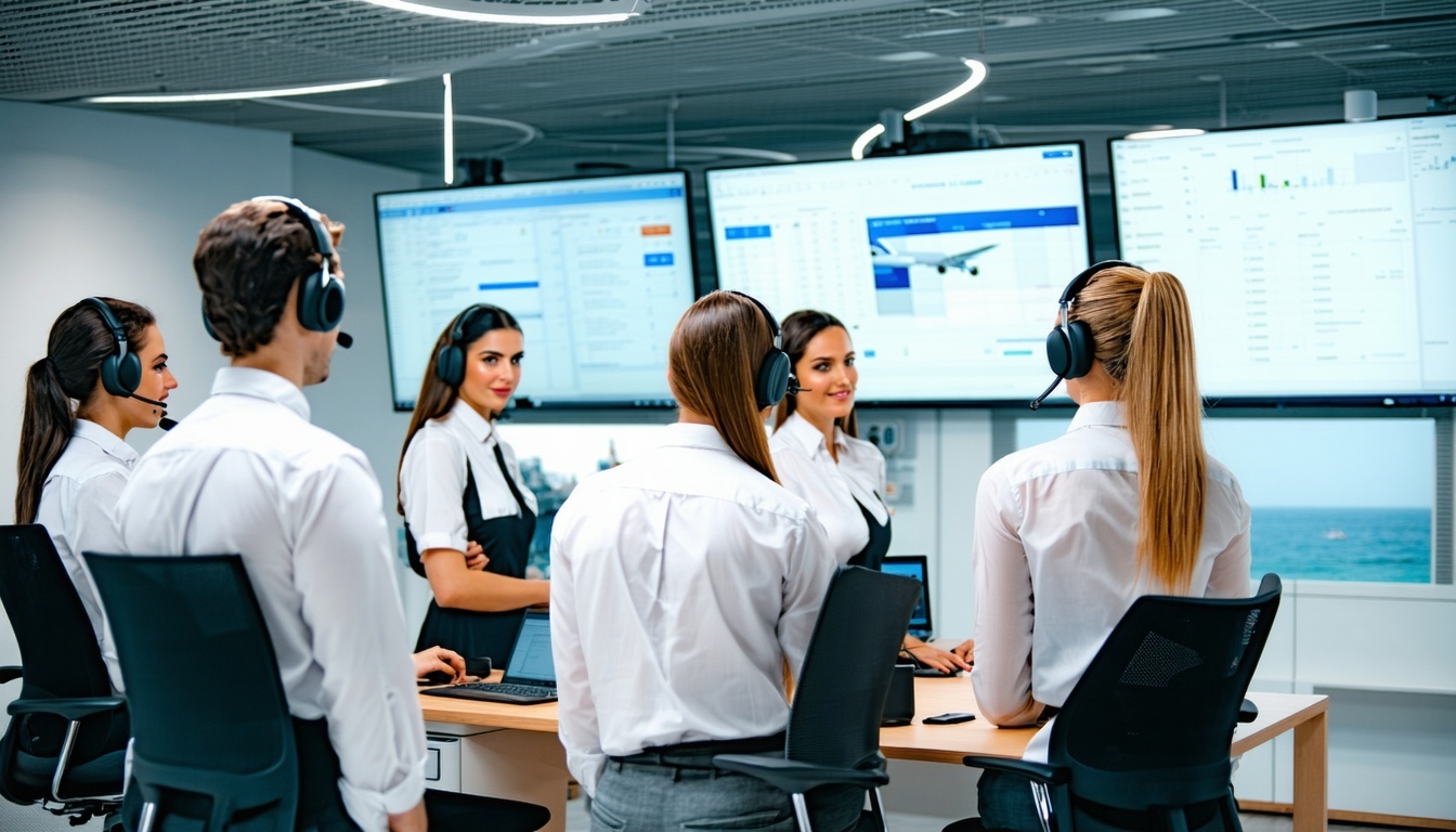 Customer service team assisting with Dubai toll travel solutions